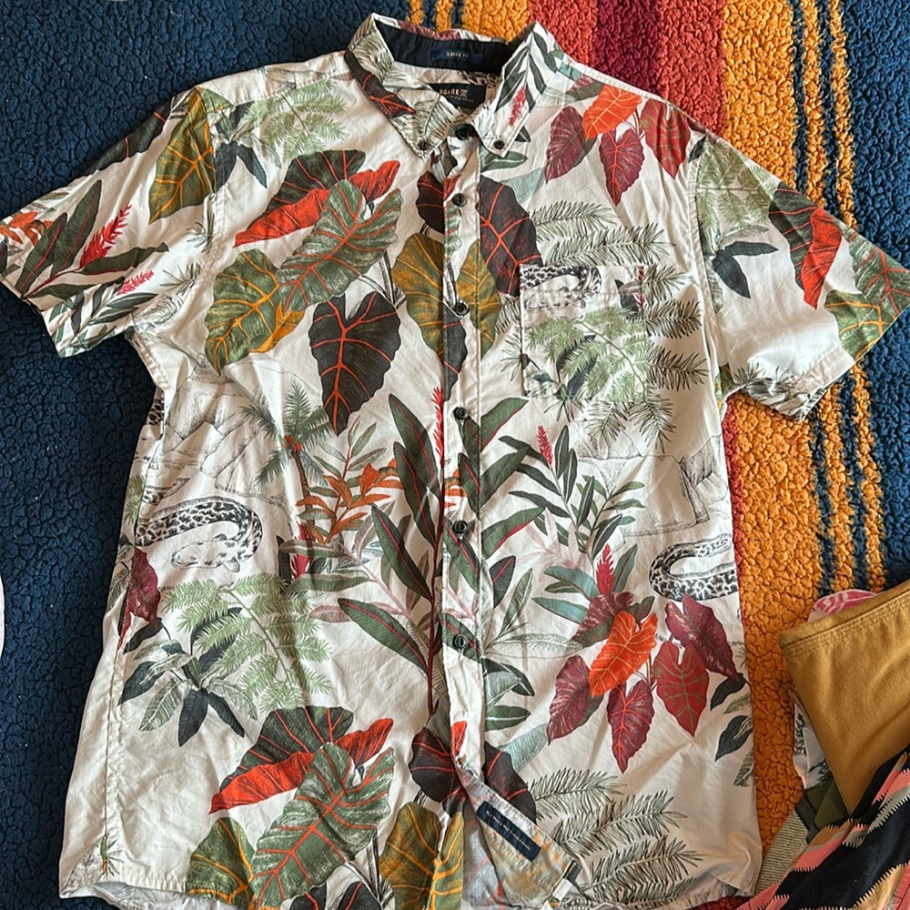 Roark Scholar Lake Viahiria in Bone Button Down